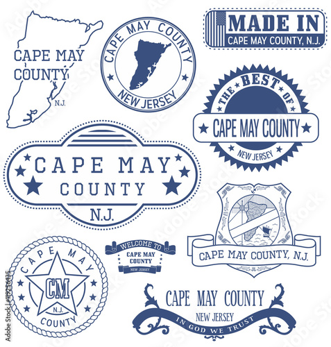 Cape May county, NJ, generic stamps and signs