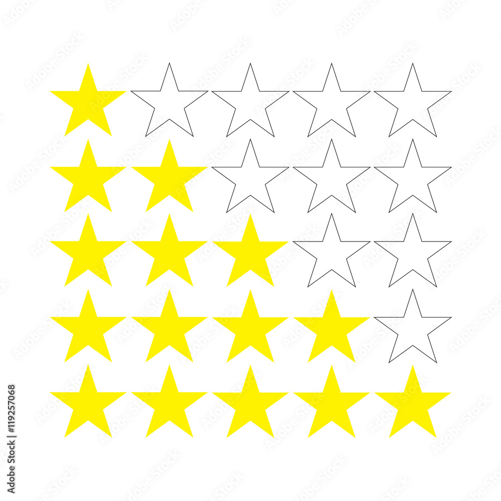 Stars Icon in flat style Stars Icon in flat style