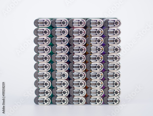 Wallpaper Mural Colored lighters isolated on the white background.
 Torontodigital.ca