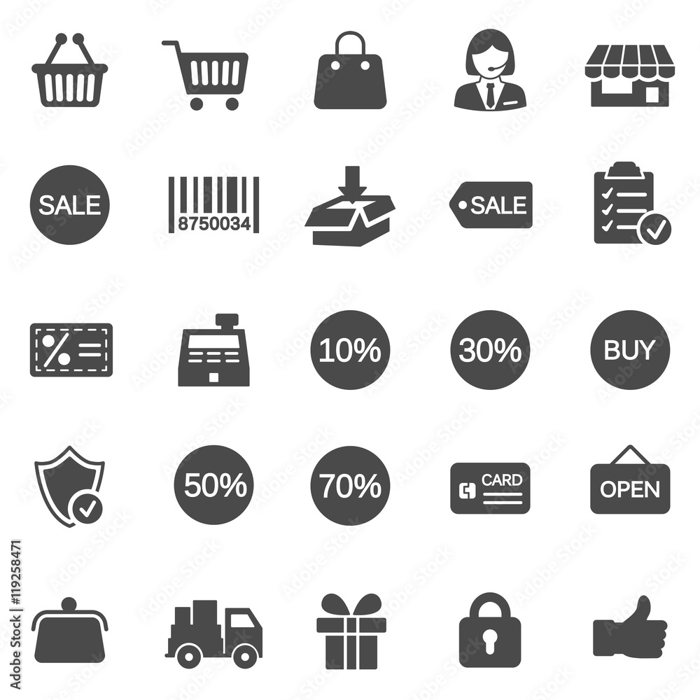 Sale icons. Black series Sale icons. Black series