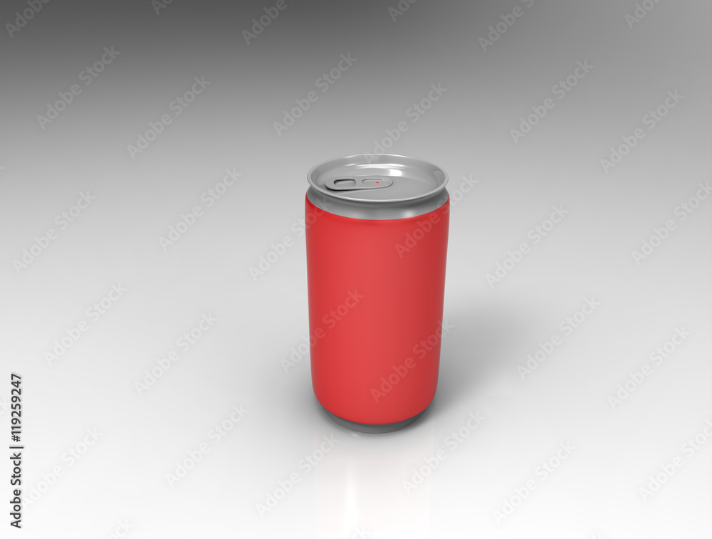 Red can on background. 3d render. Red can on background. 3d render.