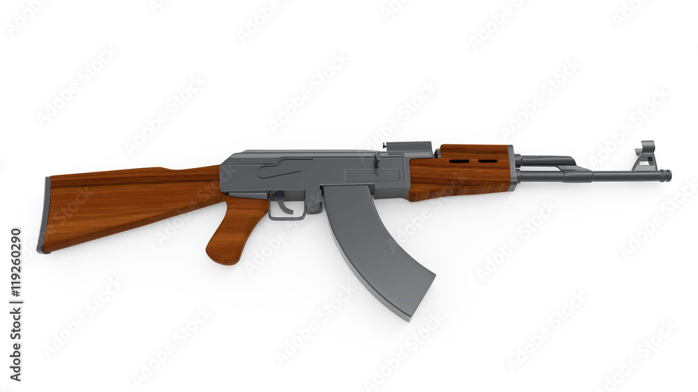 Kalashnikov AK-47 on background. Kalashnikov AK-47 on background.