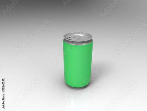 Green can on background. 3d render.