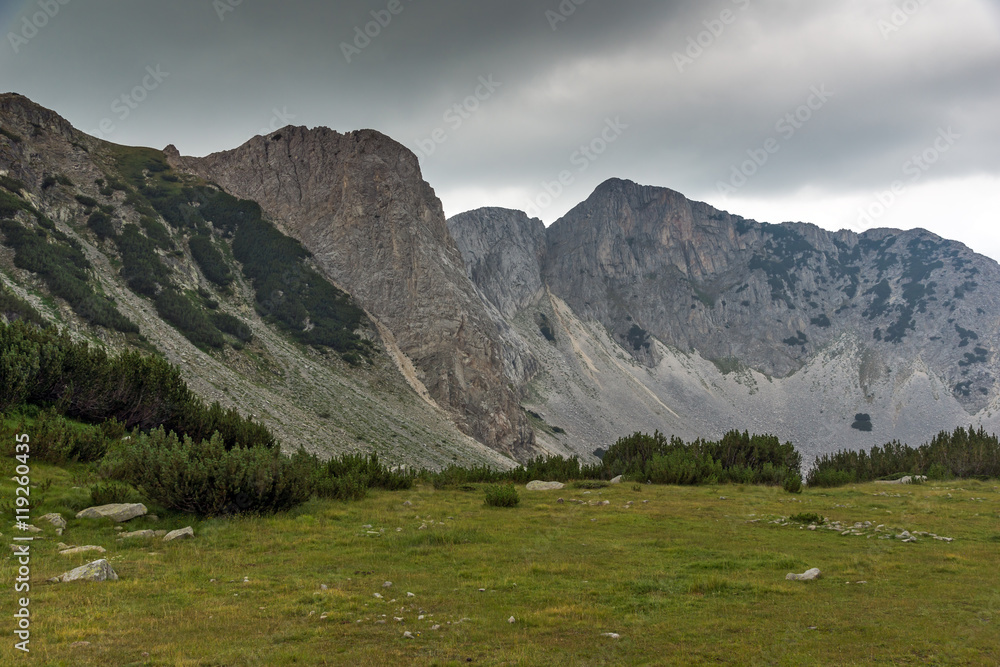 Landscape with Dark clouds over Sinanitsa peak, Pirin Mountain, Bulgaria