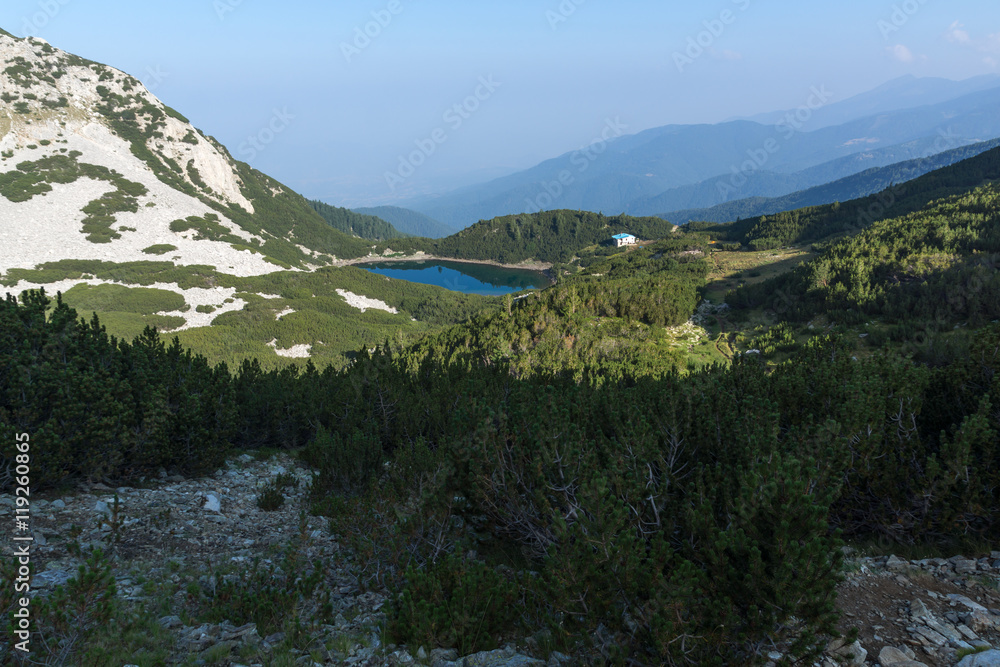 Amazing panorama with clear sky of  Sinanitsa lake,  Pirin Mountain, Bulgaria