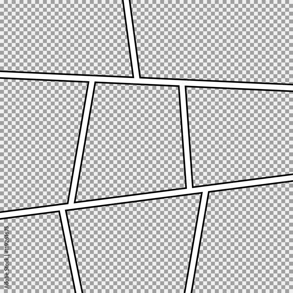 Naklejka premium Comic strip frame