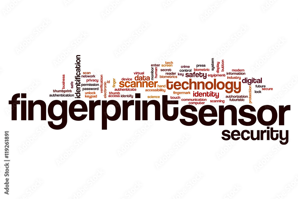 Fingerprint sensor word cloud Fingerprint sensor word cloud