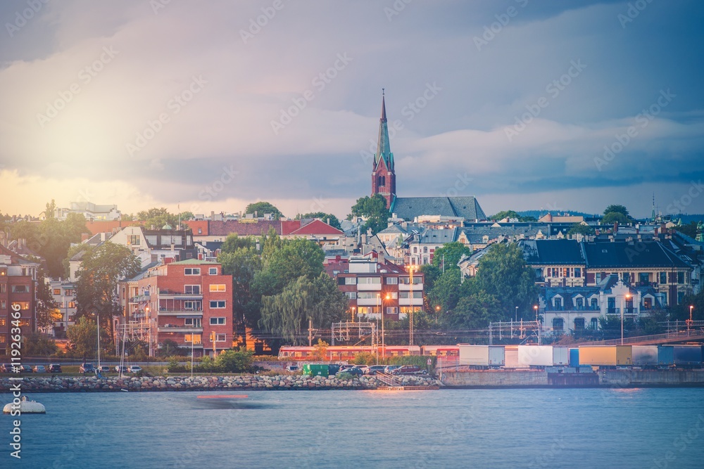 Oslo Norway Oceanfront - obrazy, fototapety, plakaty 