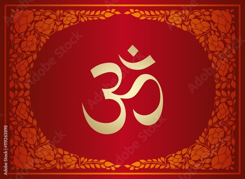 aum syllable, paisley design ,Hinduism, India