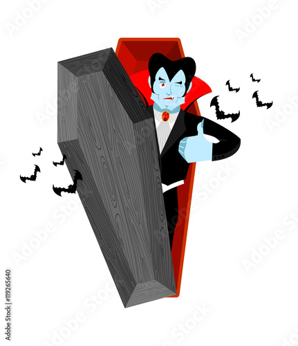 Dracula and coffin. Vampire Thumbs up shows well. Ghoul winks. S