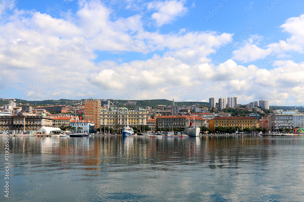 Waterfront in Rijeka, Croatia. Rijeka is selected as the European Capital of Culture for 2020. Waterfront in Rijeka, Croatia. Rijeka is selected as the European Capital of Culture for 2020.