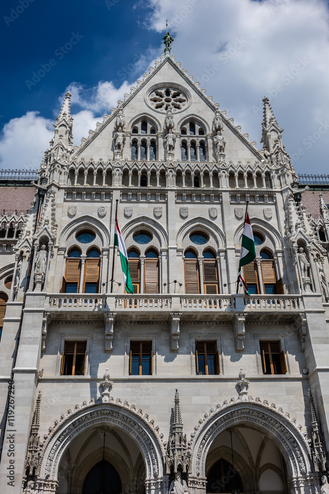 Hungarian Parliament Building (or House of Nation). Budapest.