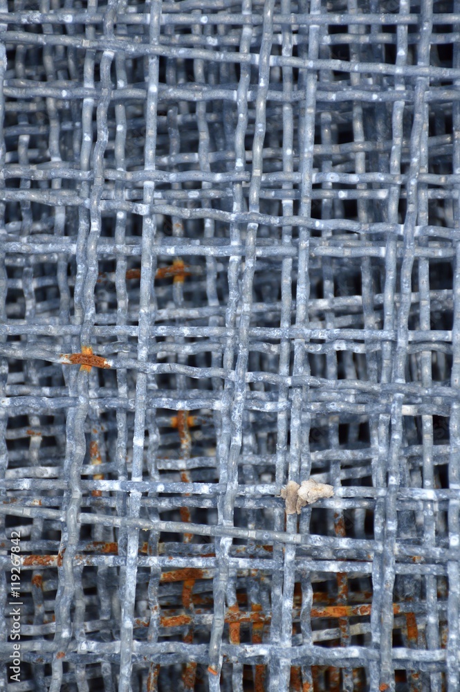 close up steel wire net texture