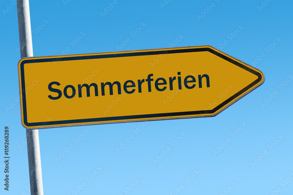 Fototapeta premium Schild 65 - Sommerferien
