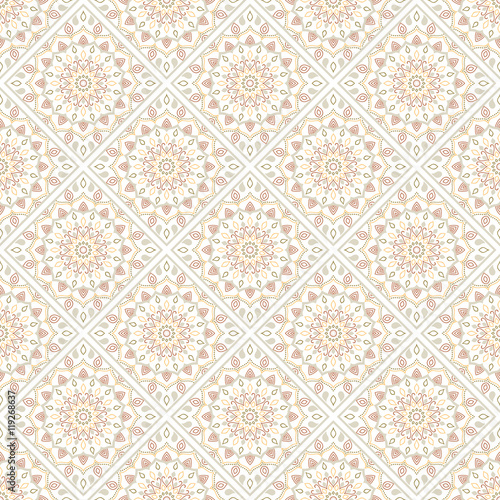 Seamless mandala pattern. Vintage elements in oriental style. Te © ludmila_m