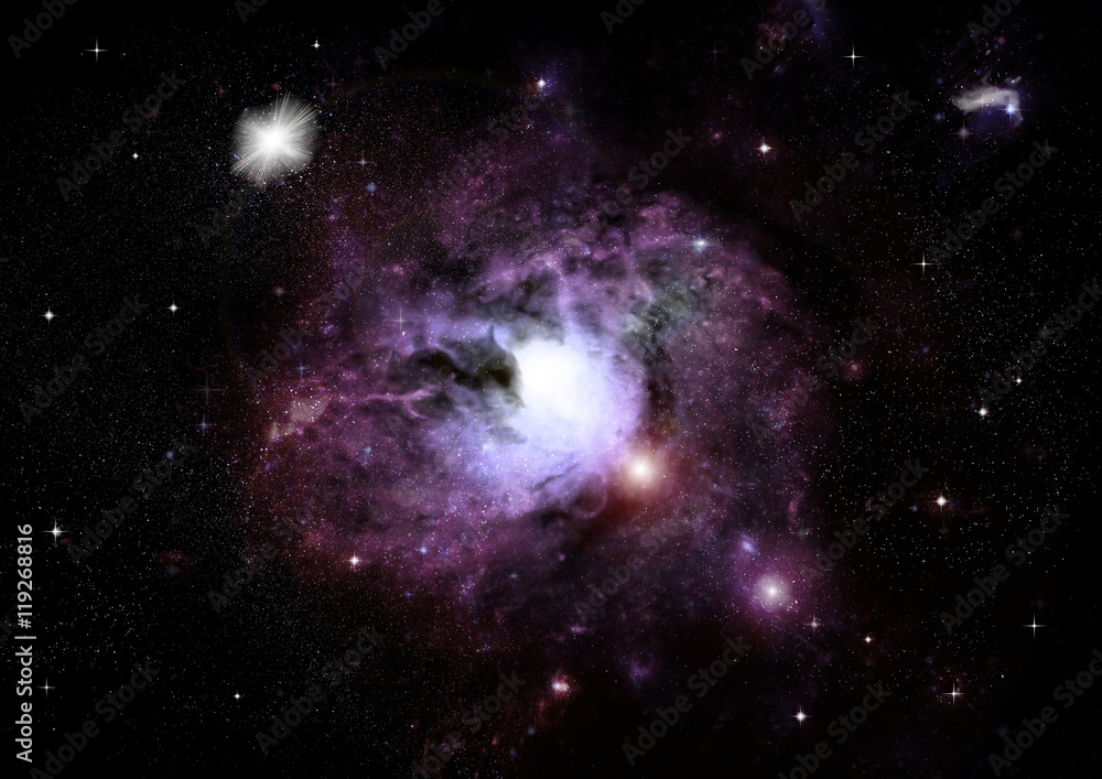 Fototapeta premium galaxy in a free space