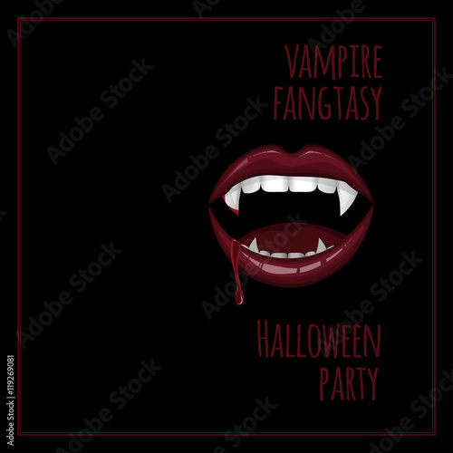 Vampire bloody smile.