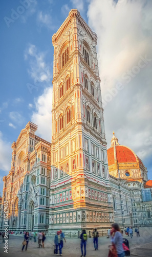 Slika na platnu Giotto's Campanile at Piazza del Duomo, Florence, Tuscany, Italy