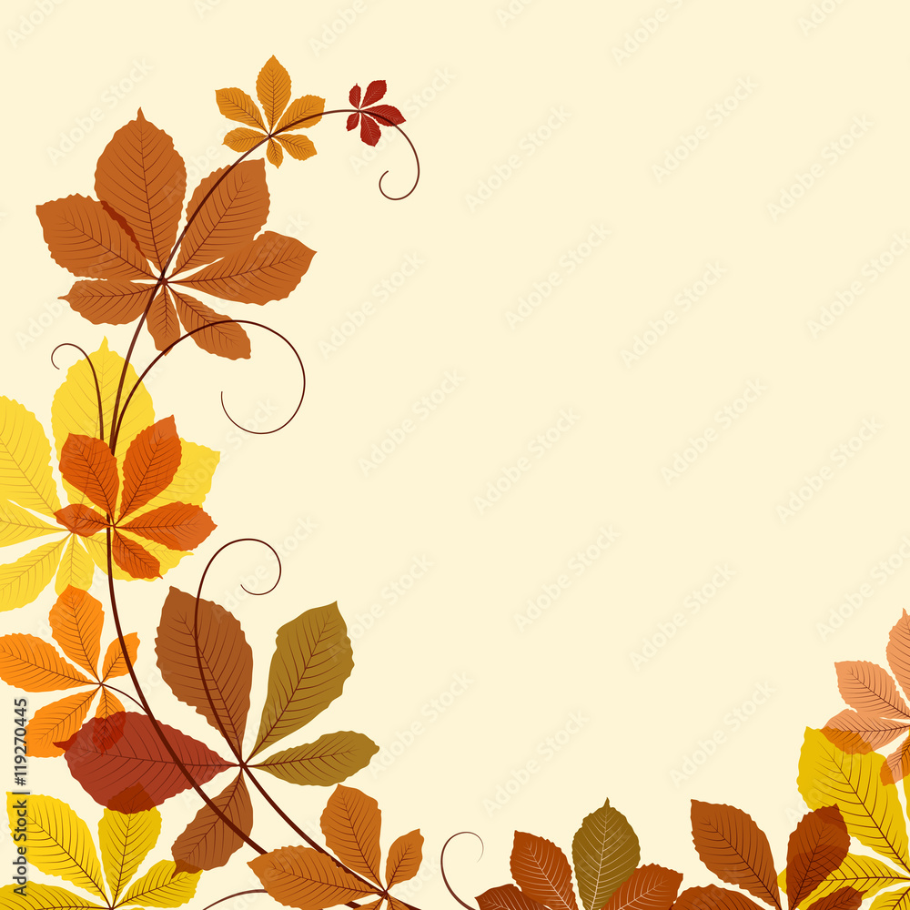 Autumn invitation card