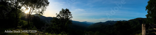 Panorama of mountain view at Chong-Yen, Mae-wong Nation park,Tha