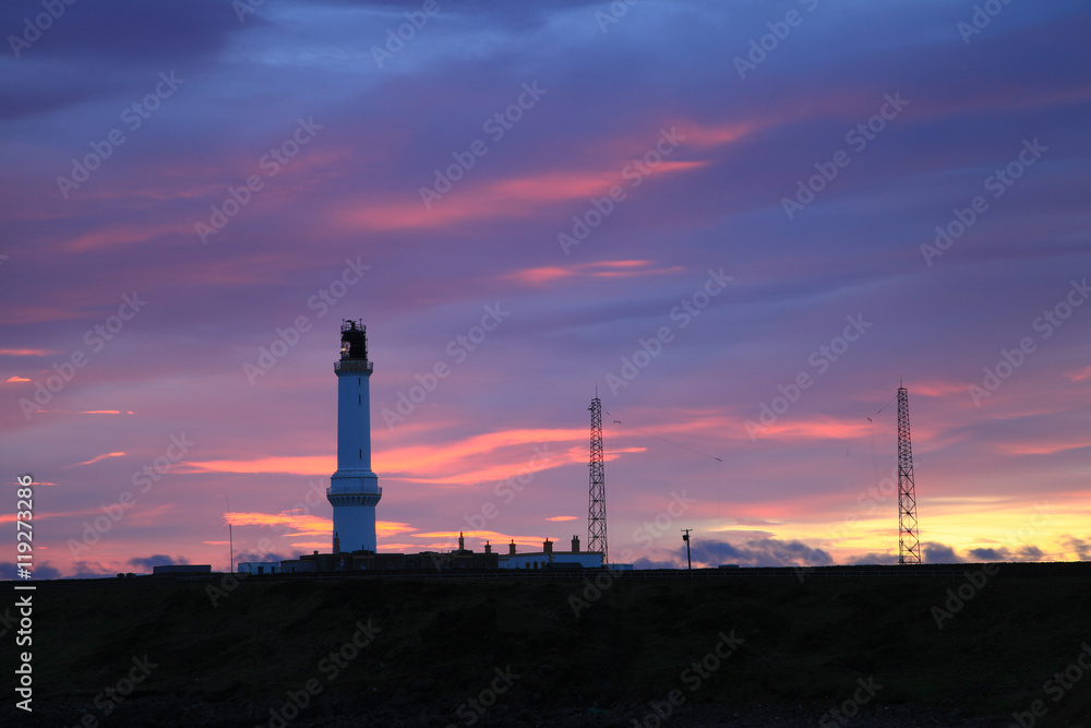 Girdleness Lighthouse in Aberdeen, Scotland