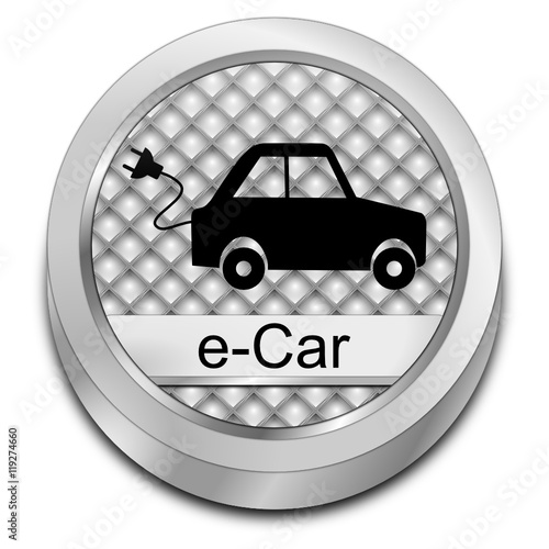 e-Car Button - 3D illustration