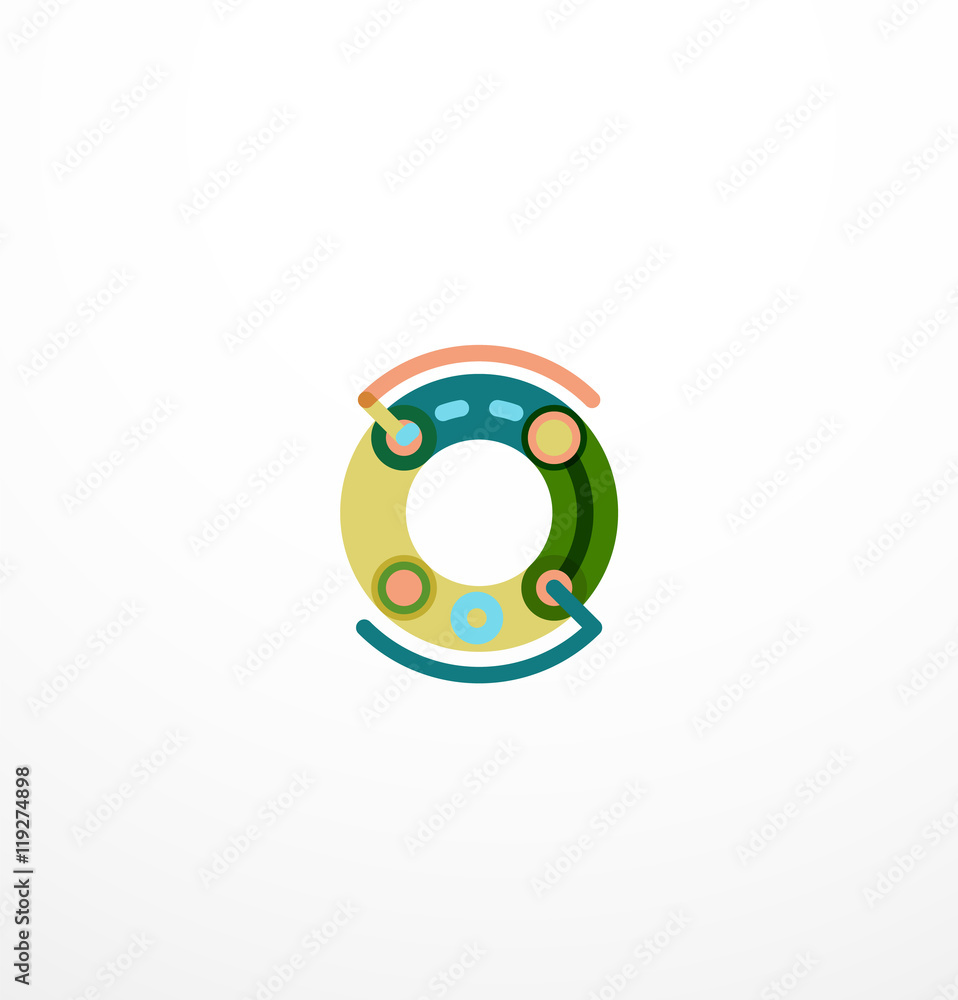 Obraz premium Line letter design