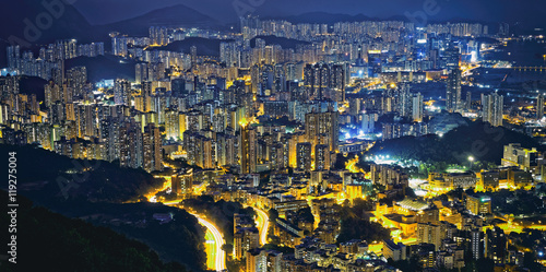 Canvas Print Hong Kong Modern City