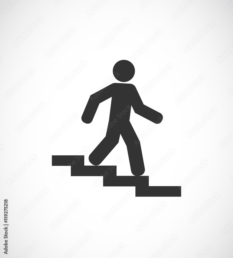 person walks down the stair person walks down the stair