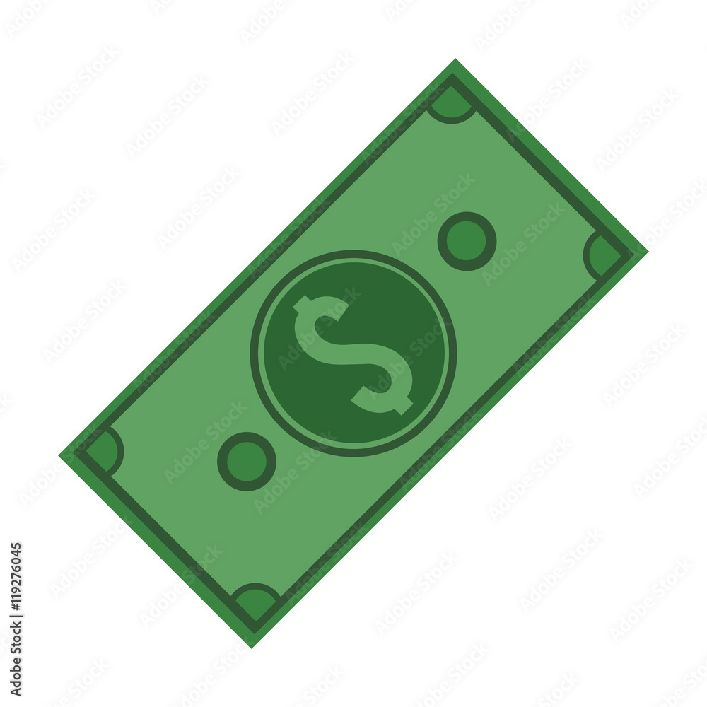 bill money financial commerce market icon. Flat and isolated design. Vector illustration