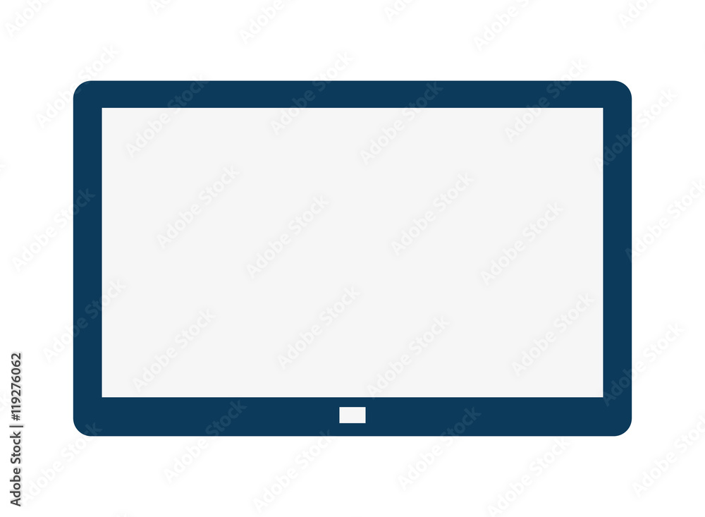 tablet digital display tool technology icon. Flat and isolated design. Vector illustration