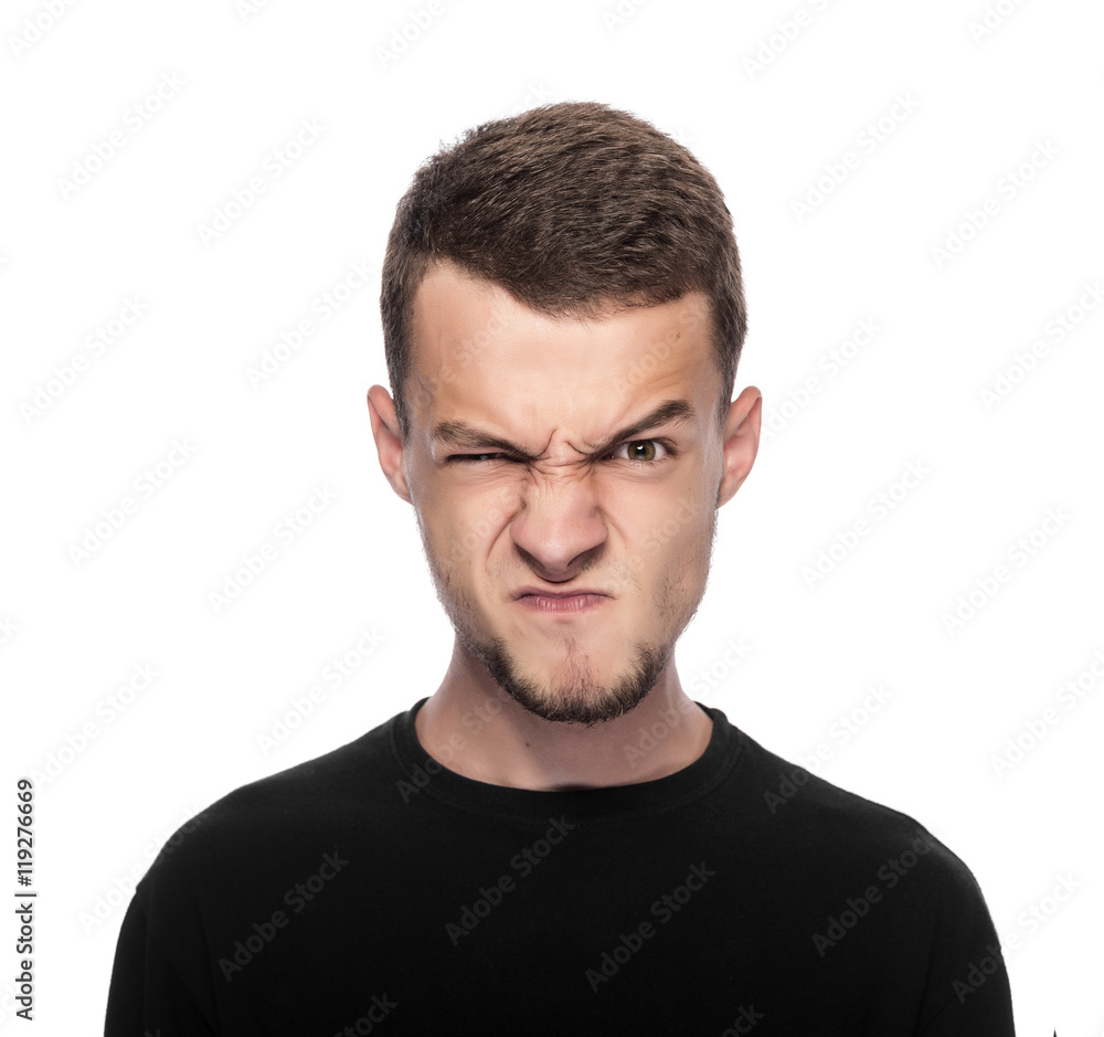 Fototapeta premium Stresujący młody człowiek.