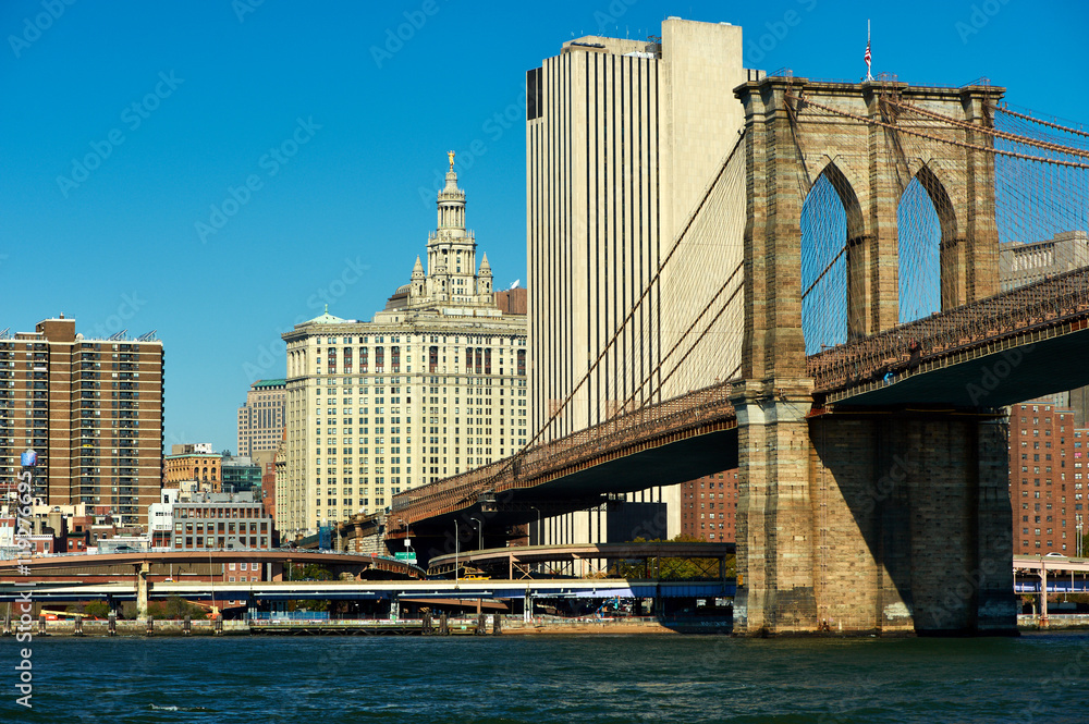 Obraz premium Lower Manhattan skyline view from Brooklyn