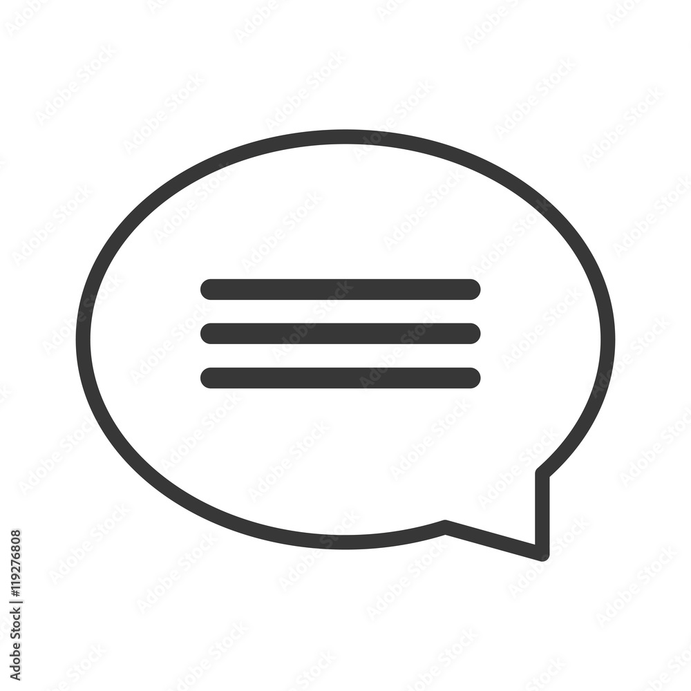 bubbles lines communication message email icon. Flat and isolated design. Vector illustration bubbles lines communication message email icon. Flat and isolated design. Vector illustration