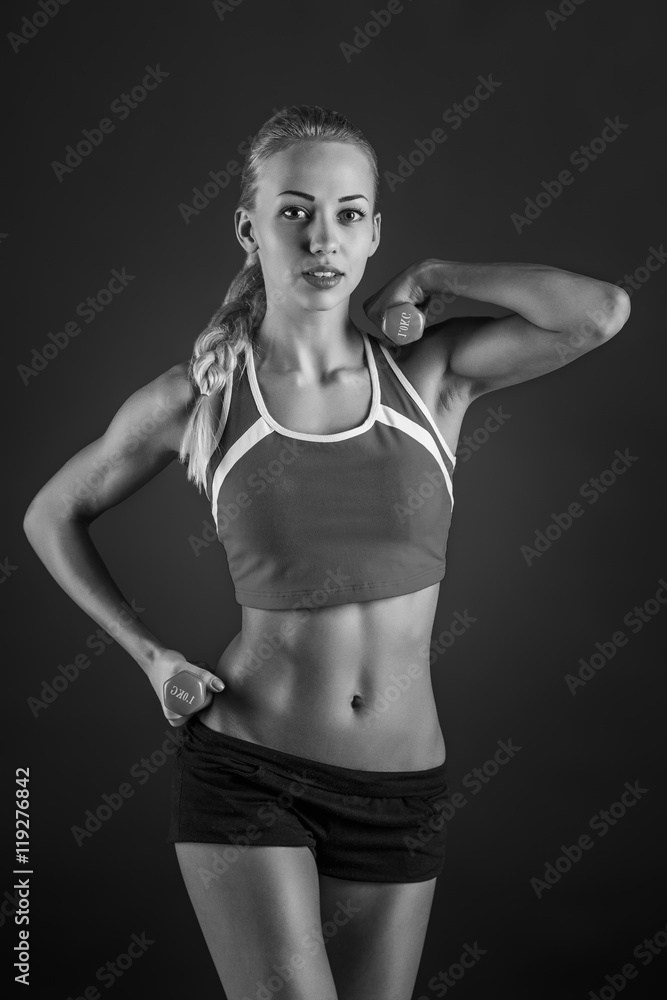 Fototapeta premium beautiful fitness female posing