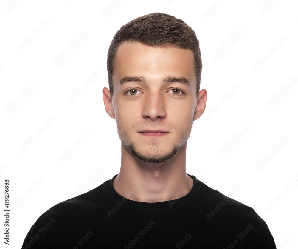 Fototapeta premium Młody człowiek na białym tle.