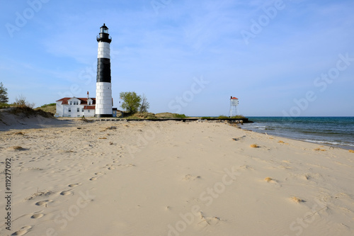 Big Sable Point Lighthouse in dunes  built in 1867