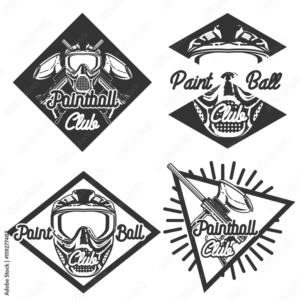 Obraz premium Vintage paintball emblems