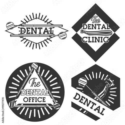 Vintage dental emblems
