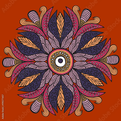 stock vector mandla pattern for printing on paper, fabric. India