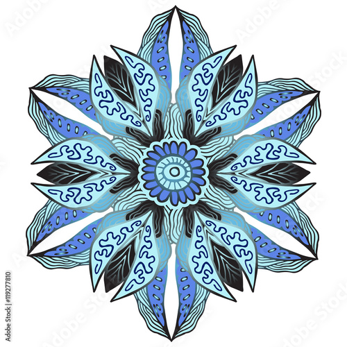 stock vector mandla pattern for printing on paper, fabric. India