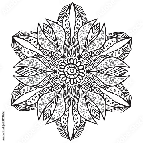 stock vector mandla pattern for printing on paper, fabric. India