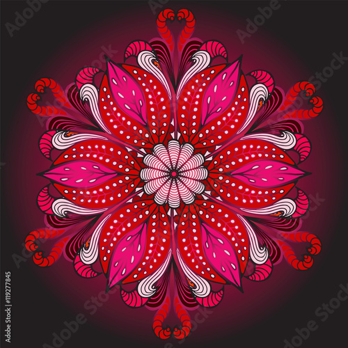 stock vector mandla pattern for printing on paper, fabric. India