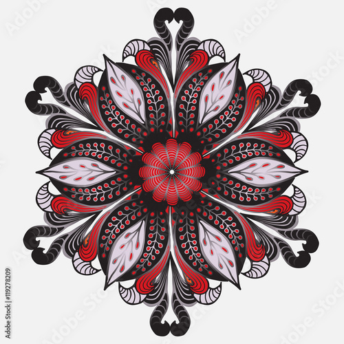 stock vector mandla pattern for printing on paper, fabric. India