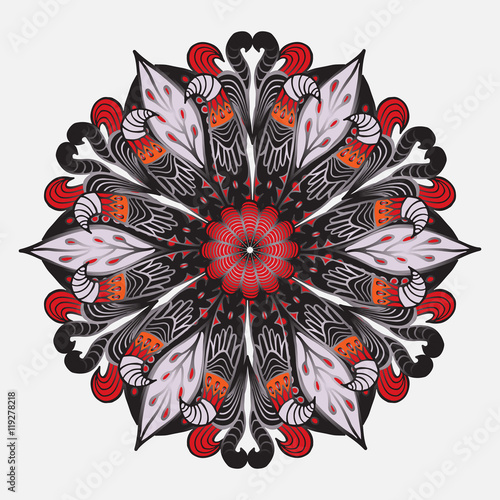stock vector mandla pattern for printing on paper, fabric. India