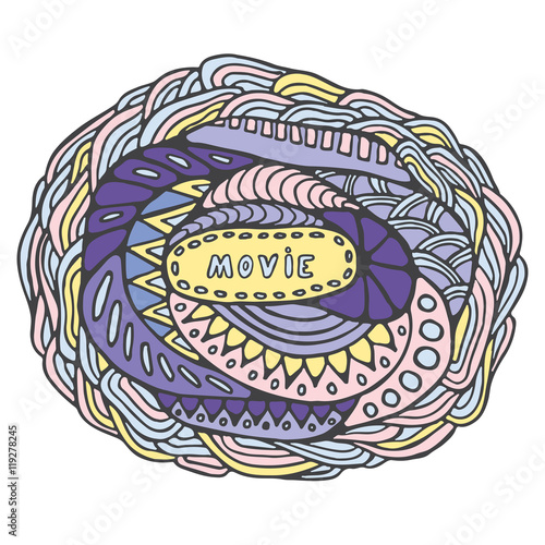 stock vector hand draw abstract background. movie pattern