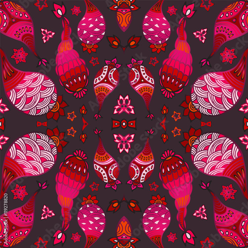 stock vector seamless paisley pattern for printing on paper, fab