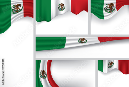 Vector Mexico Flag, Mexican Colors (Vector Art)