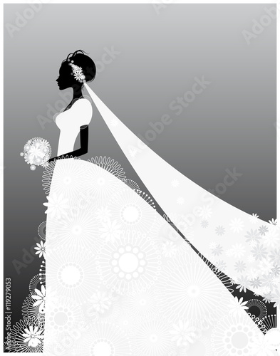 Bride in white dress
