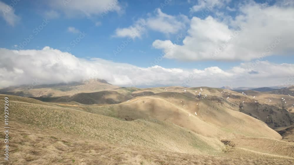 Russia, timelapse. The formation and movements of clouds up to the steep slopes of the mountains of Central Caucasus peaks. Russia, timelapse. The formation and movements of clouds up to the steep slopes of the mountains of Central Caucasus peaks.